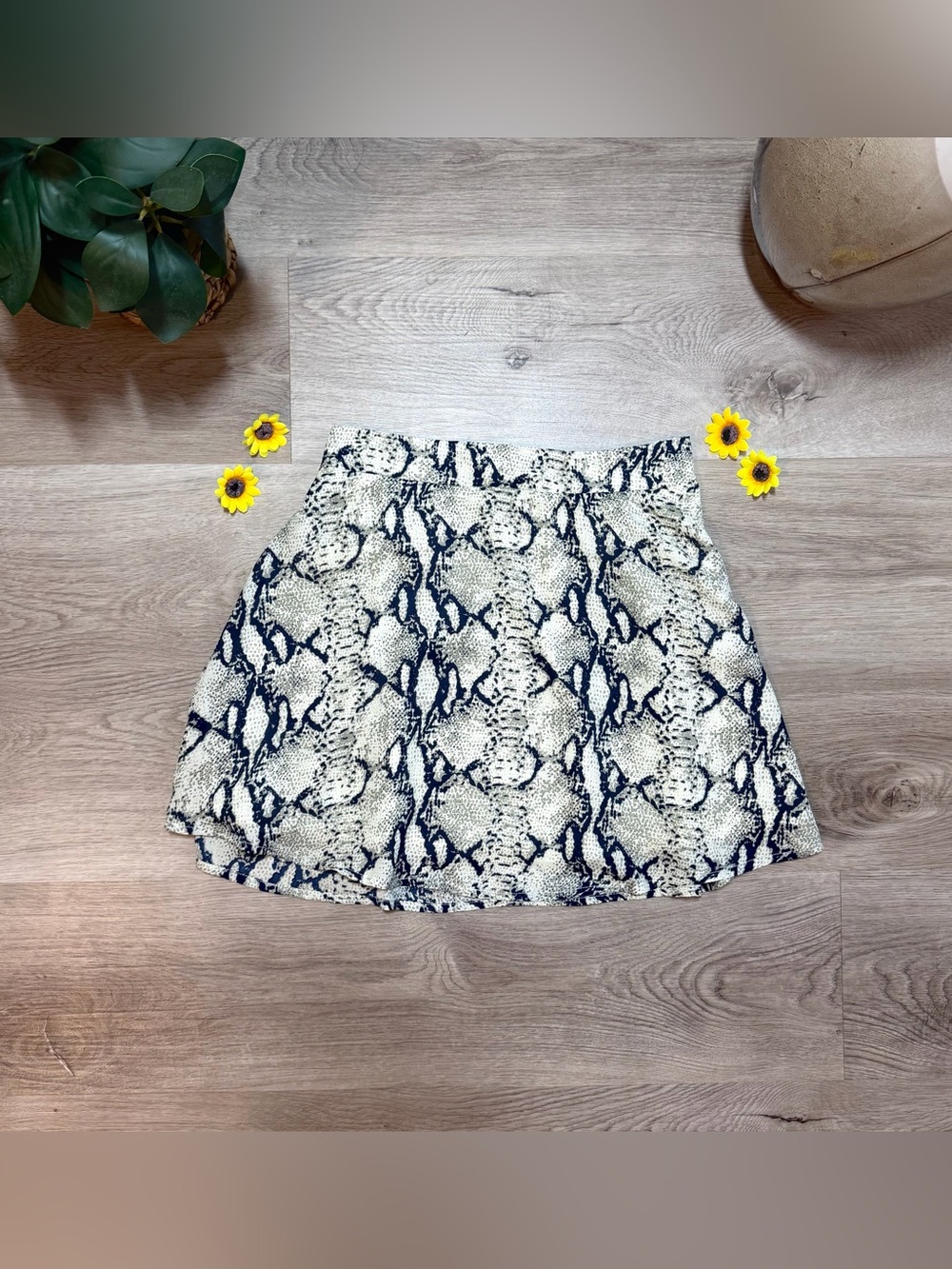 Tobi Python Snake Print Mini Skirt - A-Line — Small